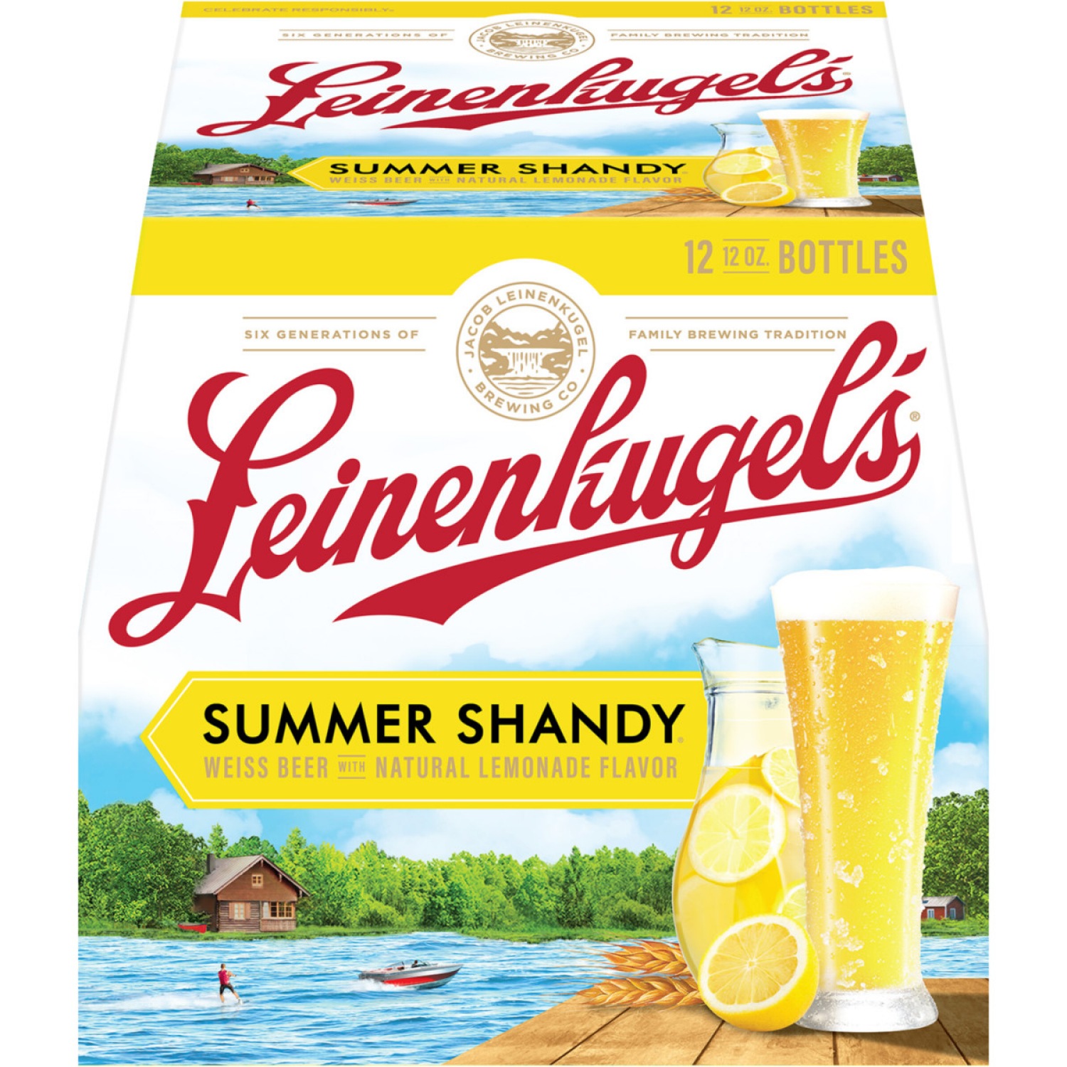 slide 4 of 5, Leinenkugel's Summer Shandy Craft Beer, 4.2% ABV, 12-pack, 12-oz beer bottles, 12 ct