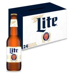 Miller Lite American Light Lager Beer, 4.2% ABV, 24-pack, 12-oz beer bottles