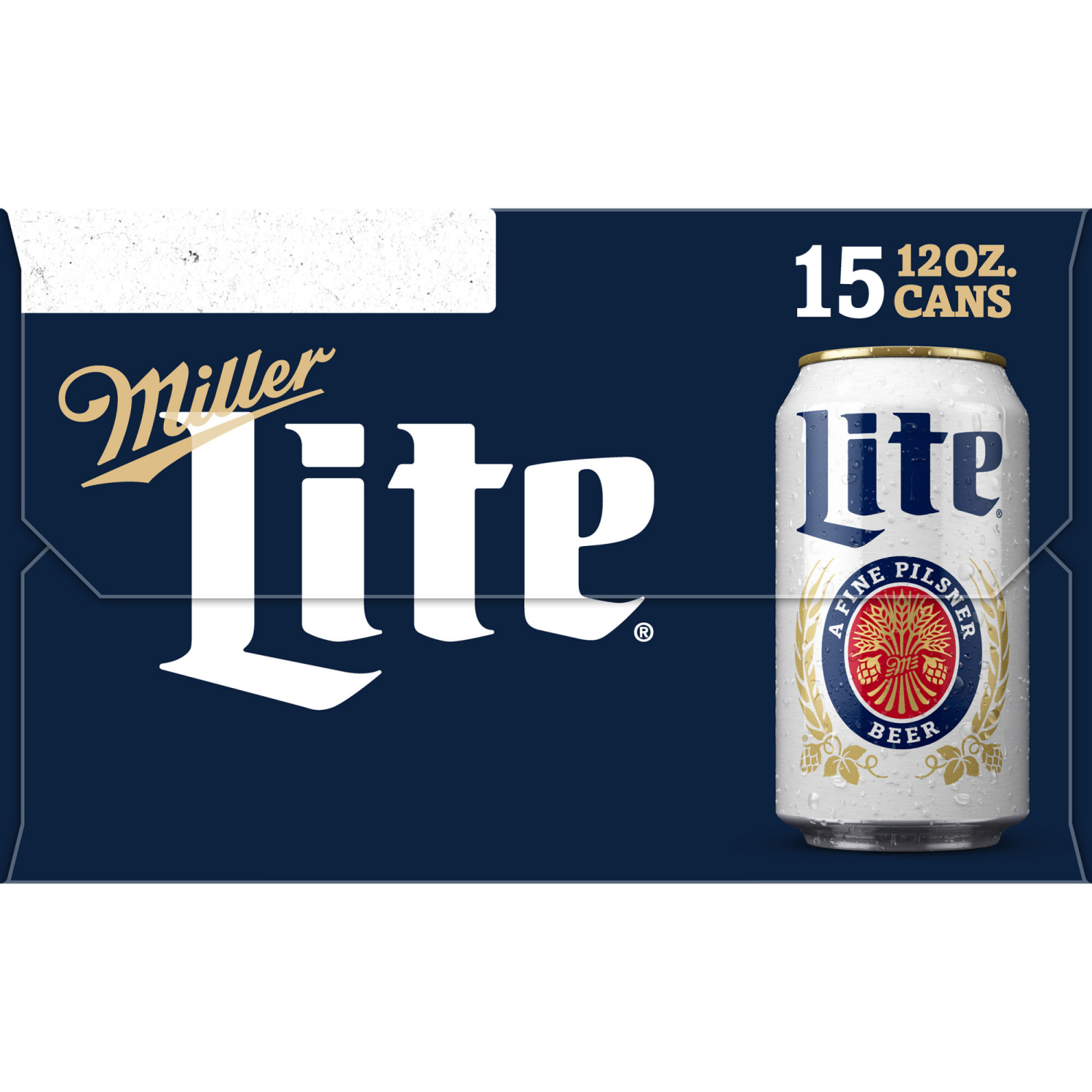 slide 3 of 5, Miller Lite American Light Lager Beer, 4.2% ABV, 15-pack, 12-oz beer cans, 15 oz