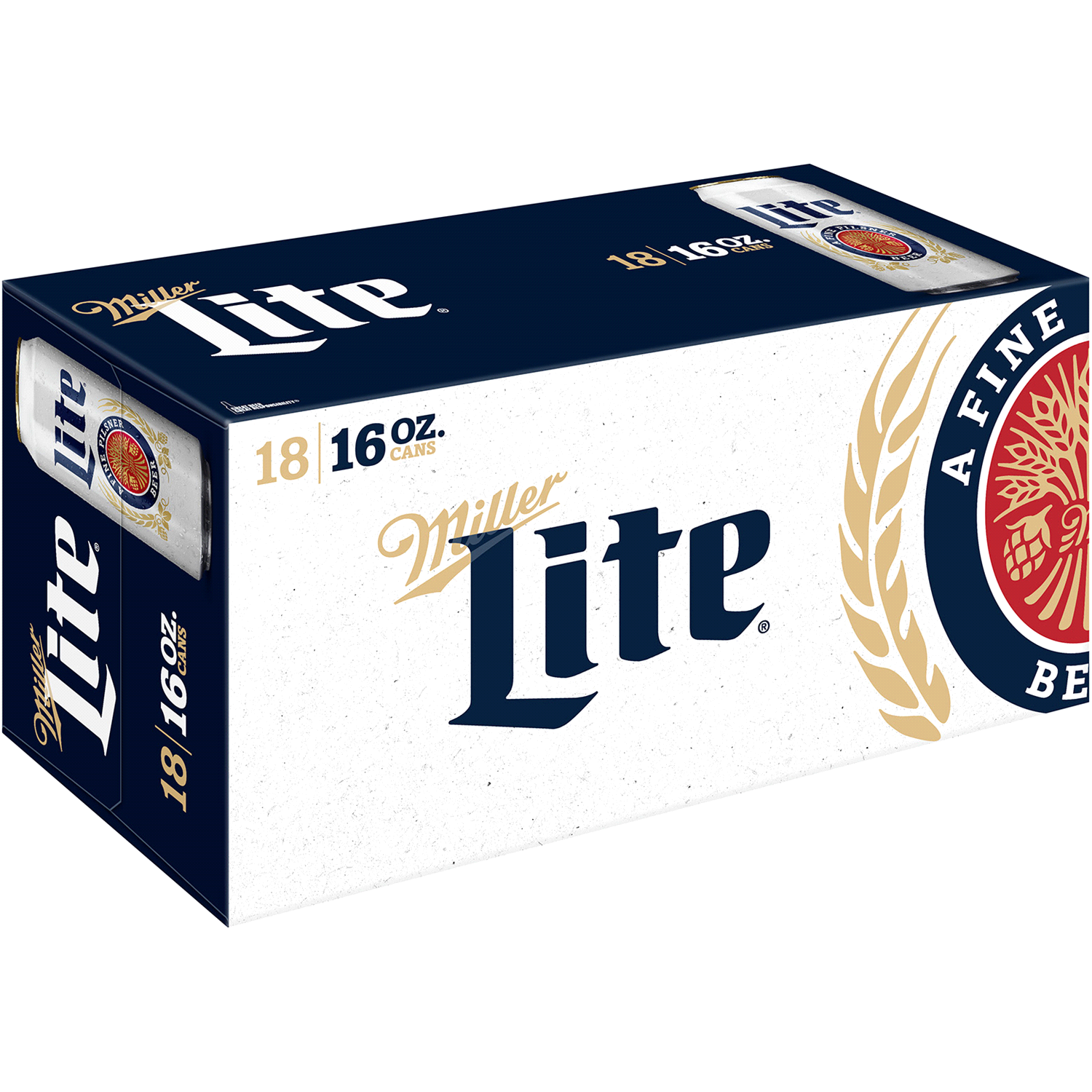 slide 2 of 5, Miller Lite American Light Lager Beer, 4.2% ABV, 18-pack, 16-oz beer cans, 18 ct; 16 oz