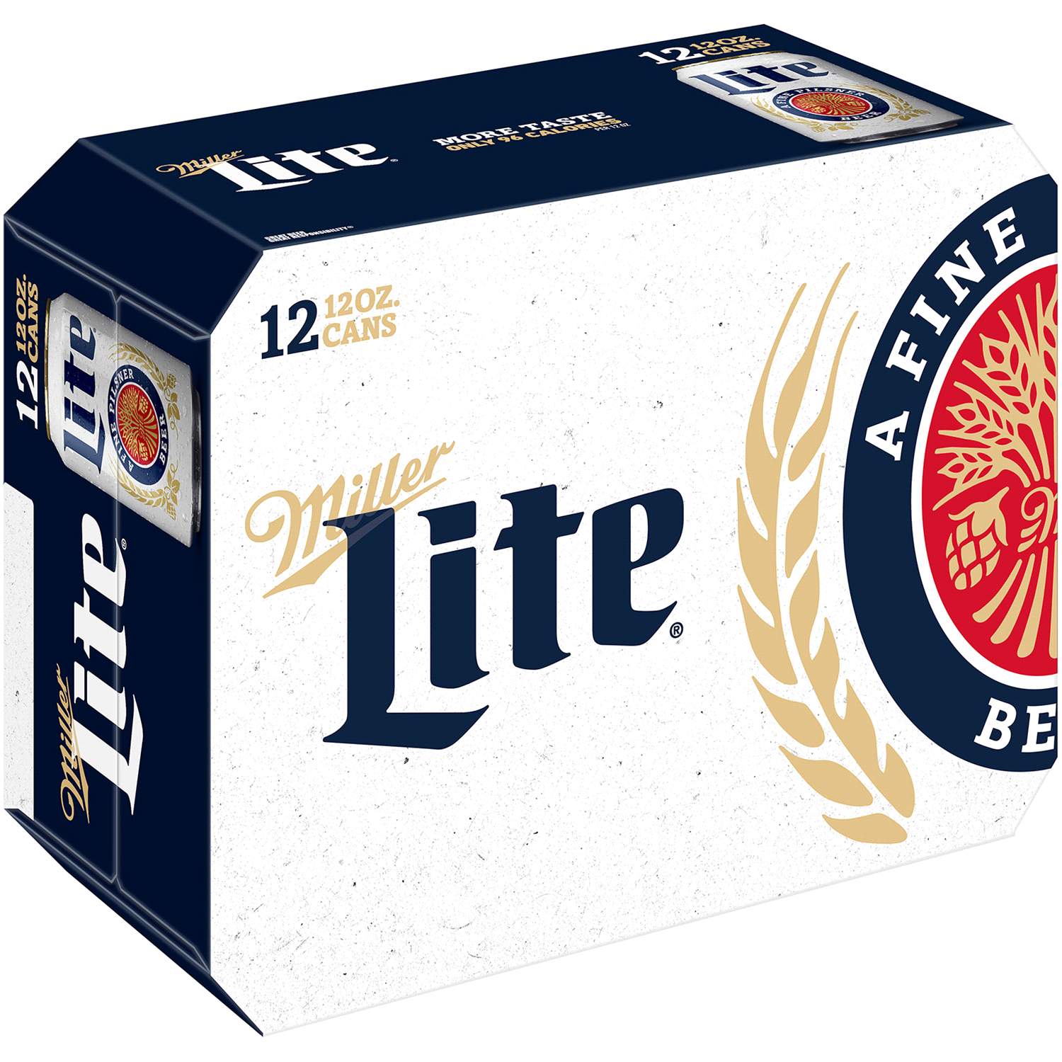 slide 2 of 5, Miller Lite American Pilsner Light Lager Beer, 4.2% ABV, 12-pack, 12-oz. beer cans, 12 oz