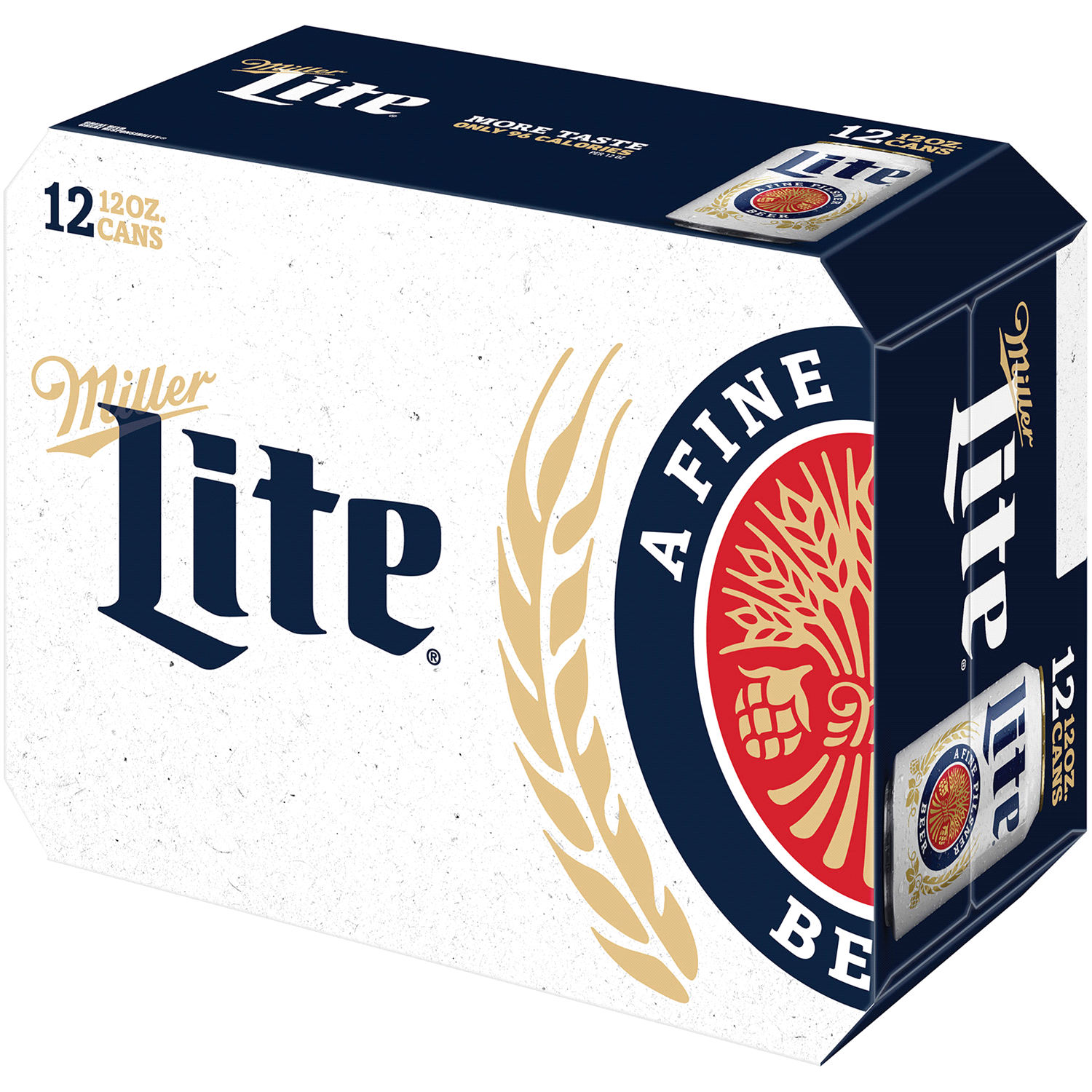 slide 3 of 5, Miller Lite American Pilsner Light Lager Beer, 4.2% ABV, 12-pack, 12-oz. beer cans, 12 oz