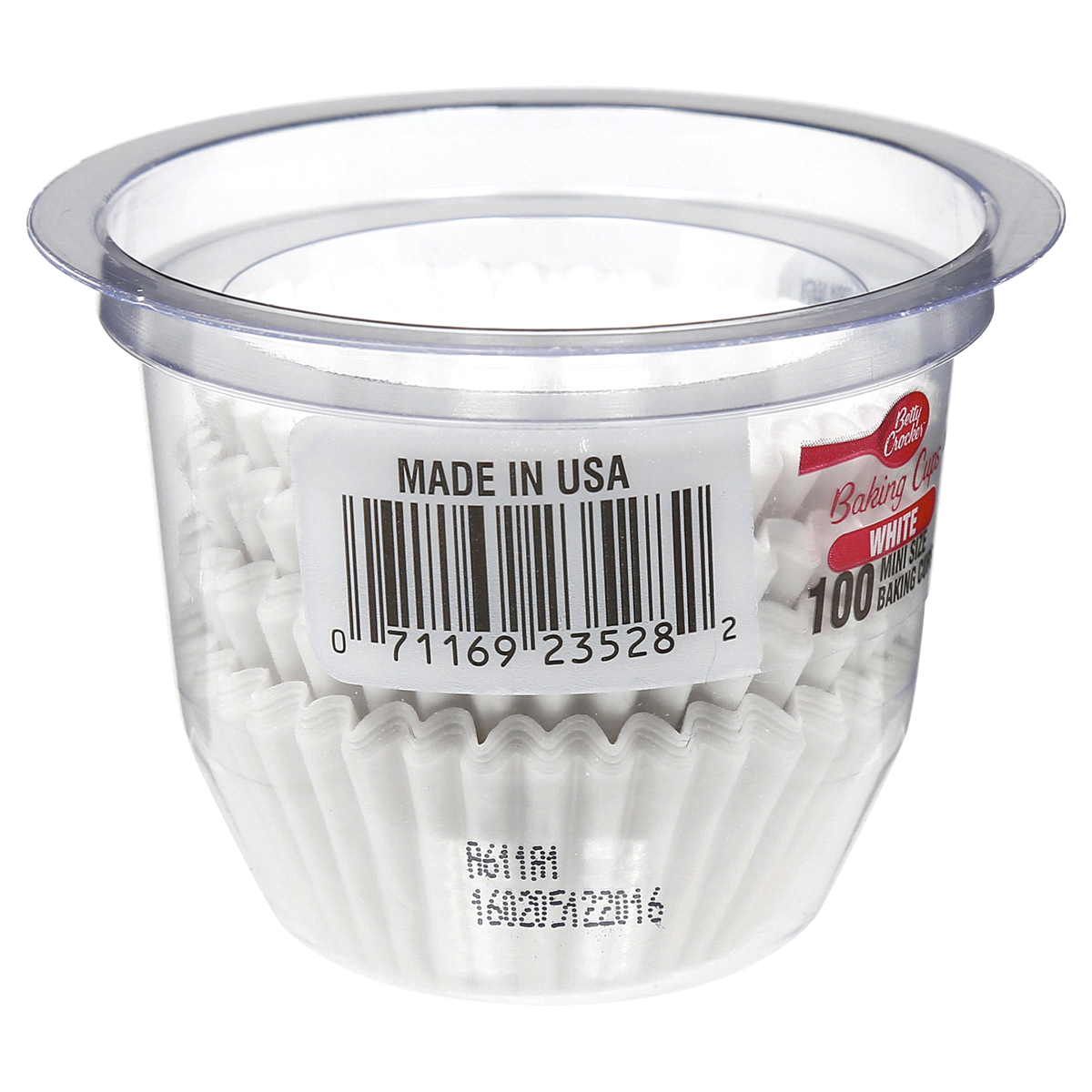 slide 2 of 3, Betty Crocker Mini Size Baking Cups White, 100 ct