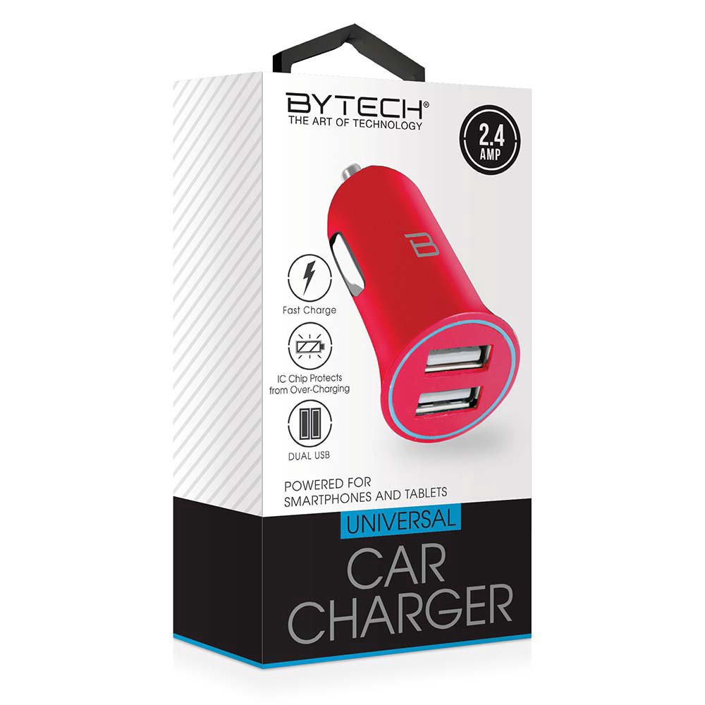 slide 1 of 1, Bytech Dual USB Car Charger, 1 ct