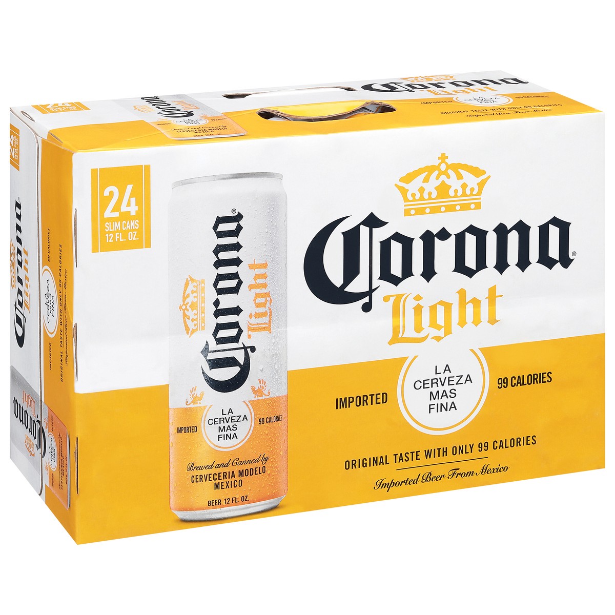 slide 7 of 10, Corona Light Mexican Lager Import Light Beer, 24 pk 12 fl oz Cans, 4.0% ABV, 288 fl oz