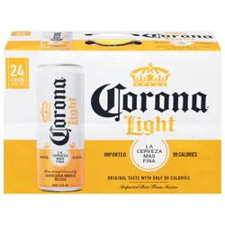 Corona Light Mexican Lager Light Beer, 24 pk 12 fl. oz. Slim Cans, 4.0% ABV