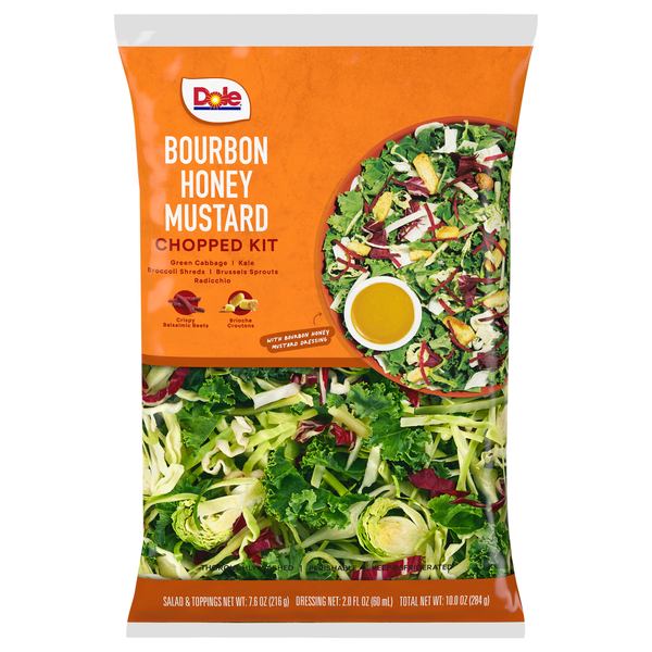 slide 1 of 1, Dole Chopped Salad Kit Pubstyle Bourbon Mustard, 10.1 oz