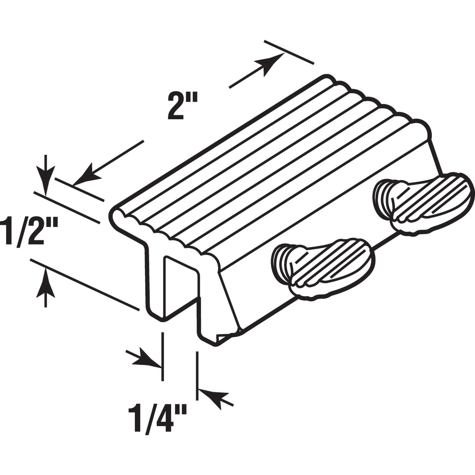 slide 2 of 6, Gatehouse Gray Aluminum Sliding Patio Door Step-on lock, 1 ct