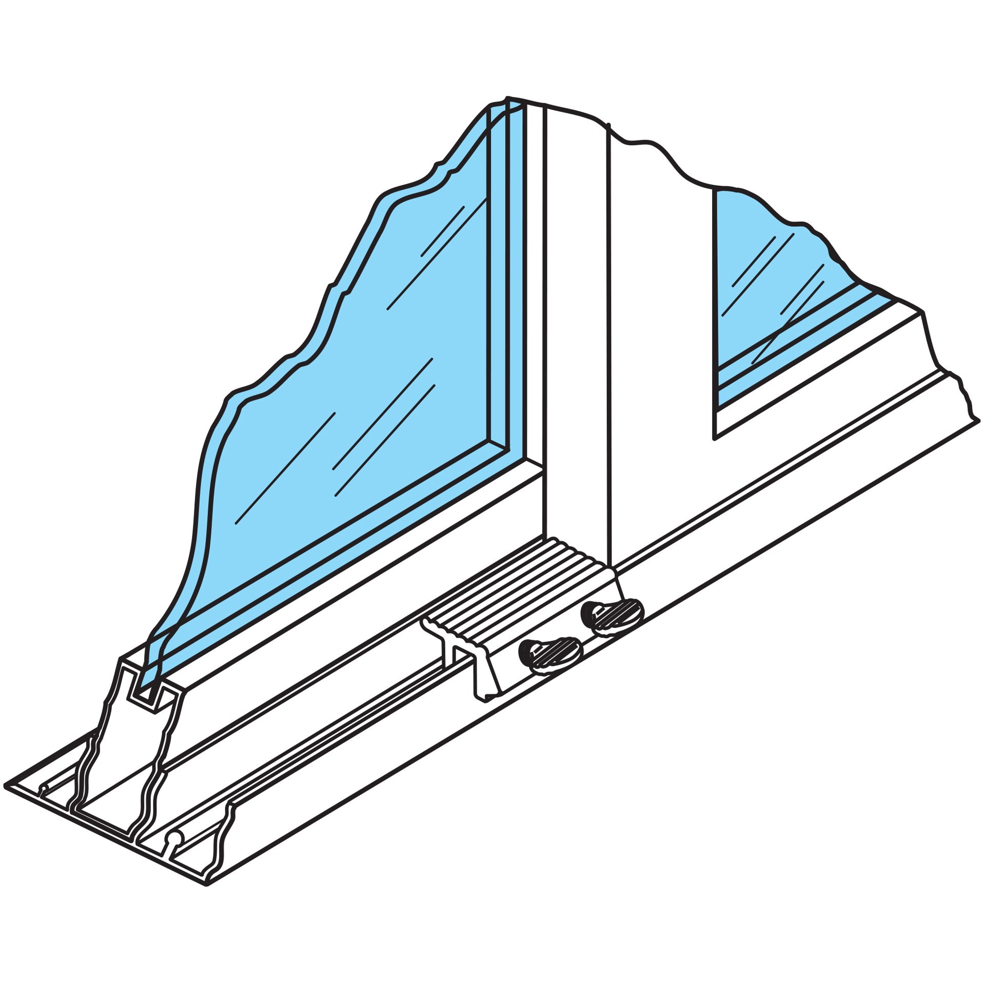 slide 5 of 6, Gatehouse Gray Aluminum Sliding Patio Door Step-on lock, 1 ct