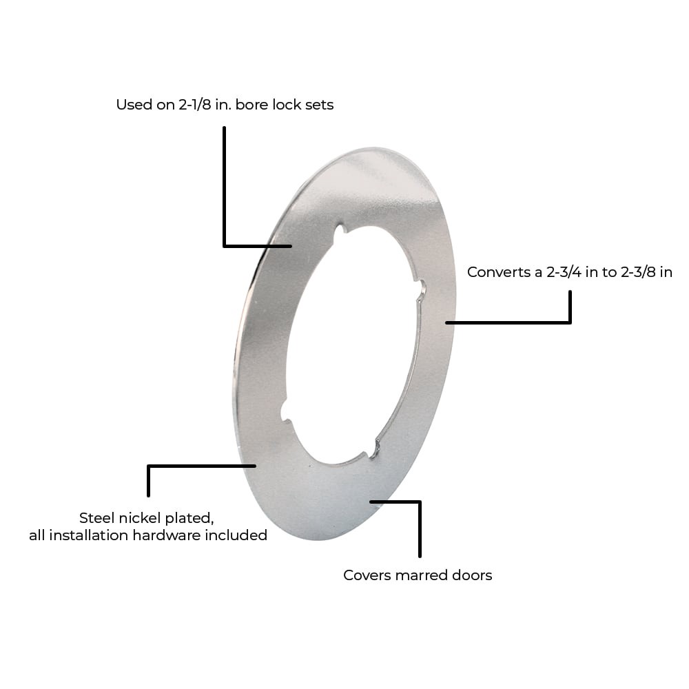 slide 2 of 6, RELIABILT 2-1/4-in W x 2-5/8-in H Polished Door Reinforcer Reinforcing plate, 1 ct