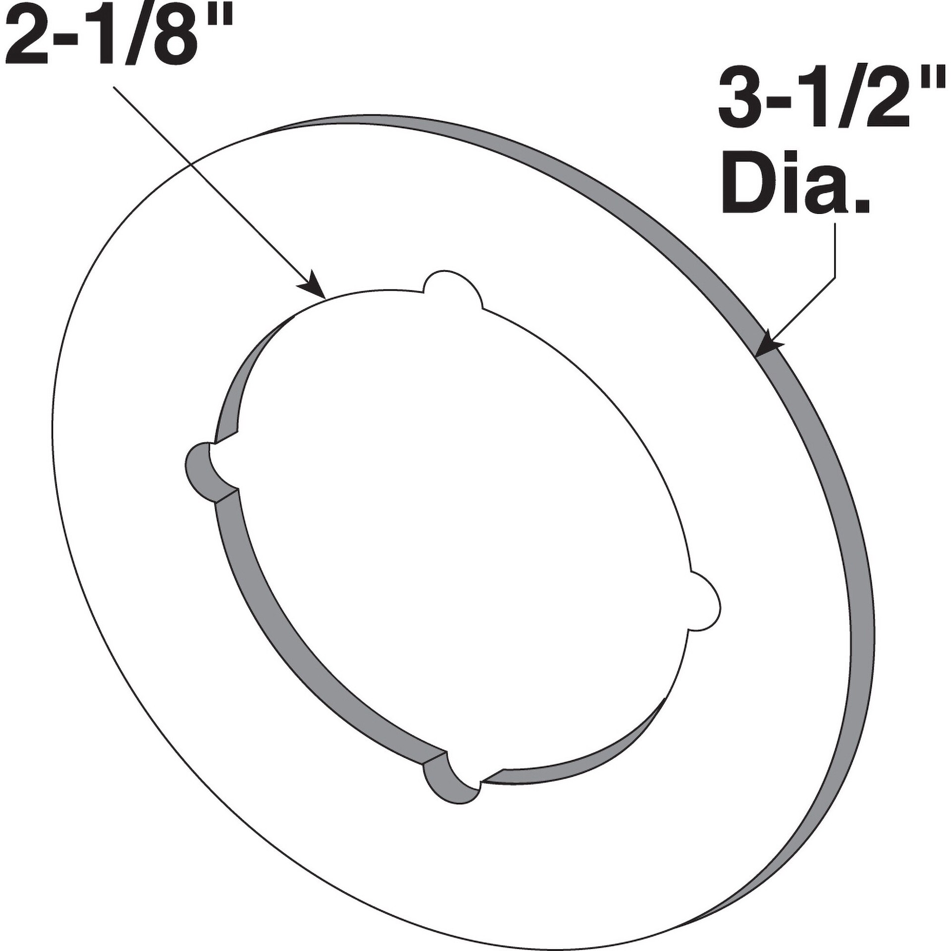 slide 3 of 6, RELIABILT 2-1/4-in W x 2-5/8-in H Polished Door Reinforcer Reinforcing plate, 1 ct