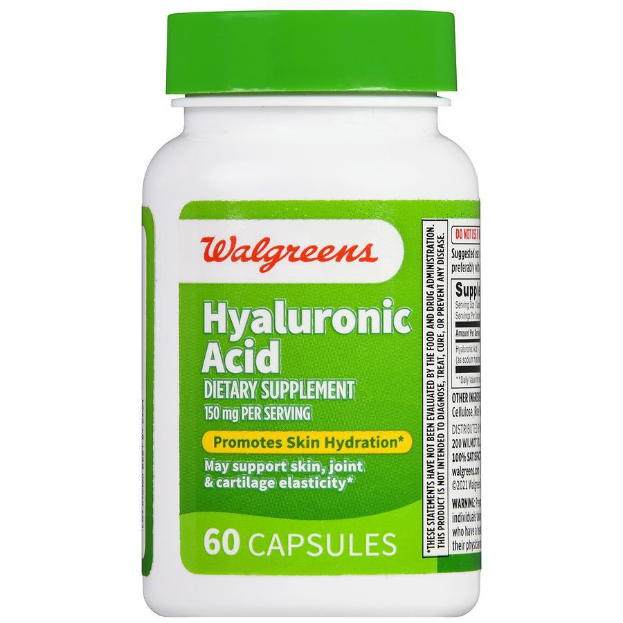 slide 5 of 5, Walgreens Hyaluronic Acid 150mg, 60 ct