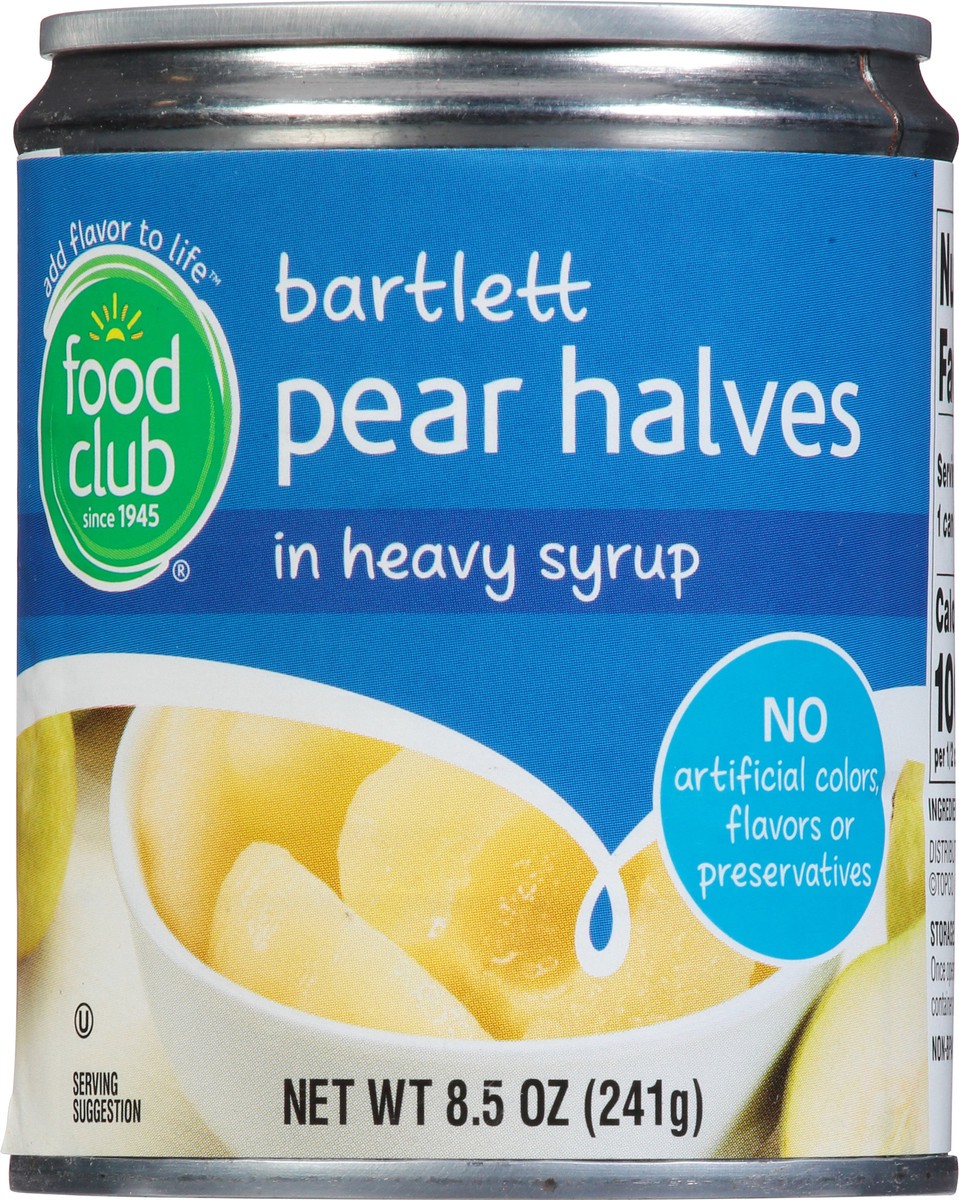 slide 9 of 11, Food Club Bartlett Pear Halves In Heavy Syrup, 8.5 oz