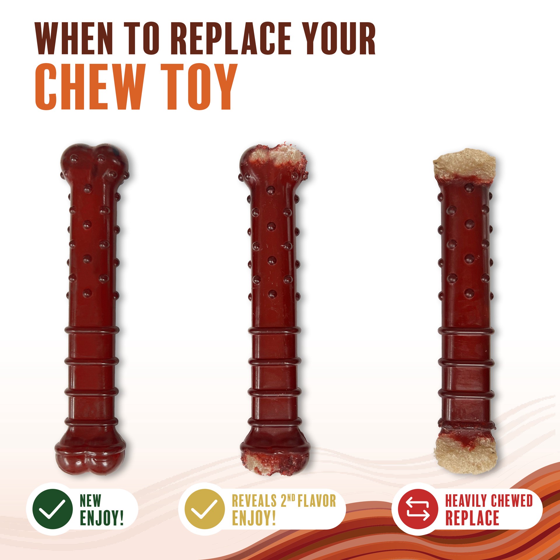 slide 6 of 10, Nylabone Power Chew Basted Blast Dual Flavored Dog Chew Toys Large/Giant - Up to 50 lbs.(1 Count), 1 ct