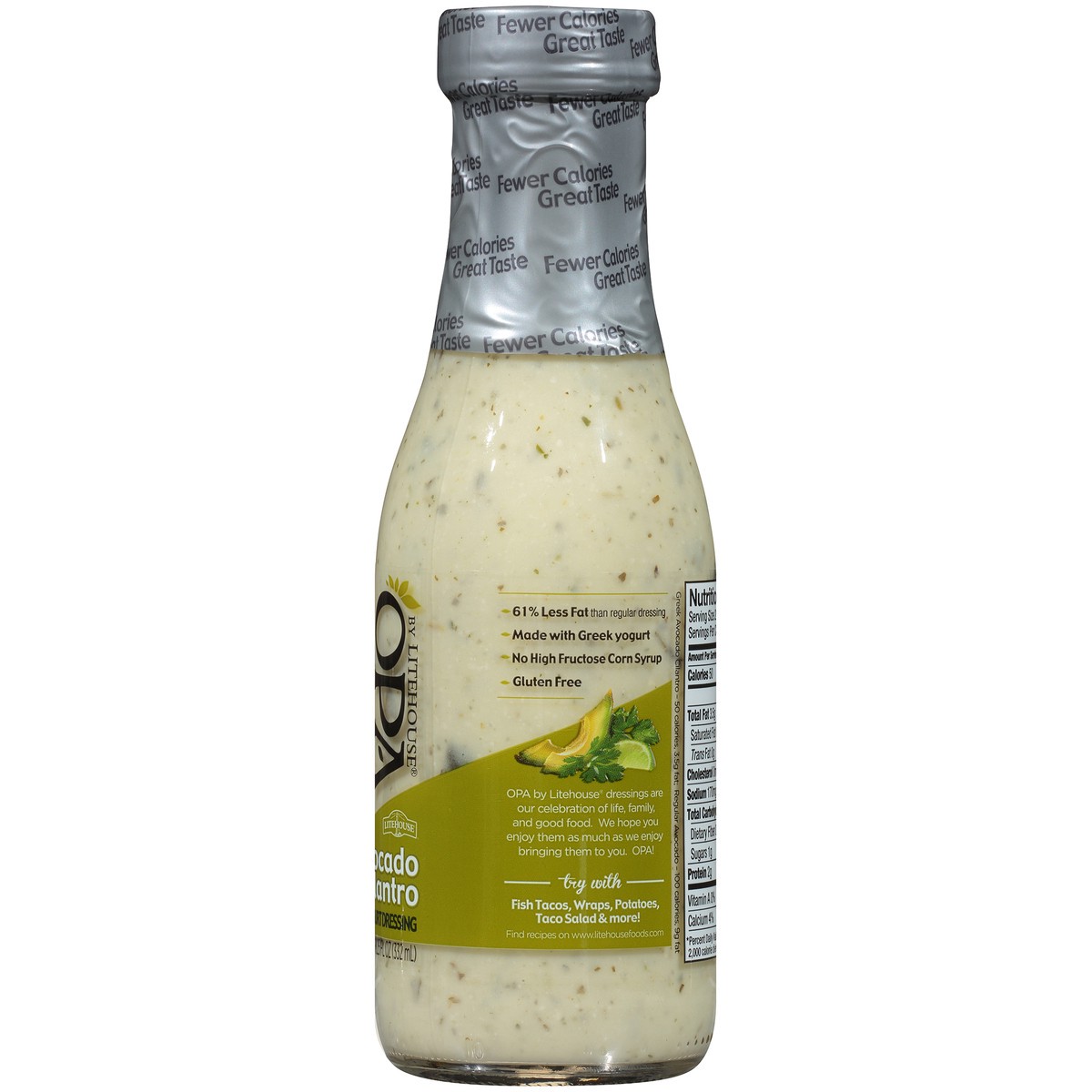 slide 4 of 7, Litehouse OPA Avocado Cilantro Greek Yogurt Dressing 11.25 fl. oz. Bottle, 11.25 fl oz