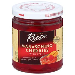 Reese Maraschino Cherries with Stems 10 oz