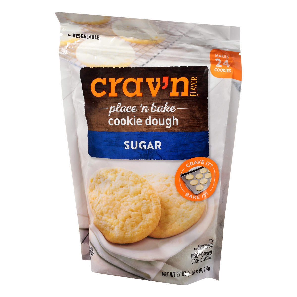 slide 7 of 14, Crav'n Flavor Cravn Sugar 24Ct Cookie, 27 oz