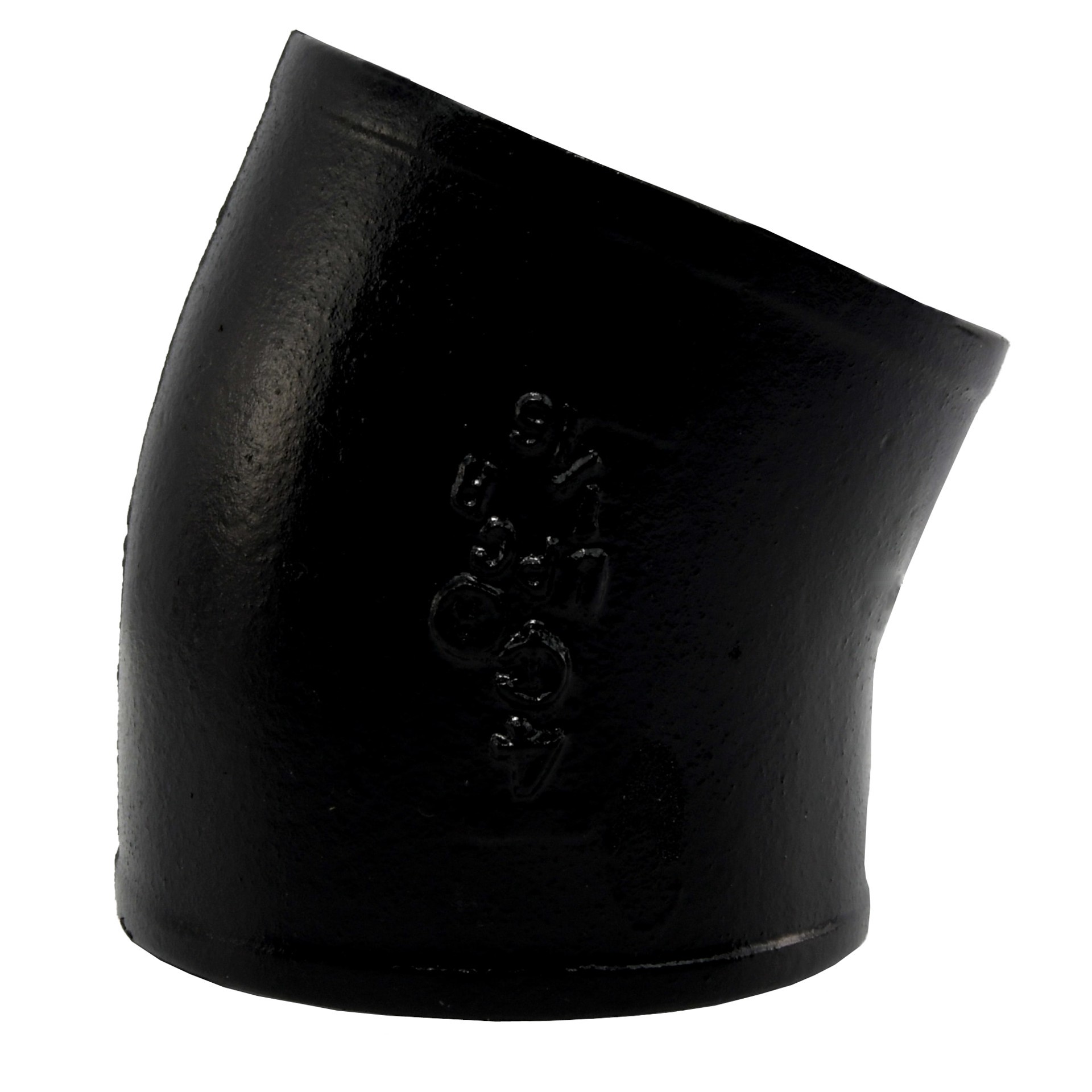 slide 4 of 6, Charlotte Pipe 4-in x 4-in Black Cast Iron No Hub Sixteenth Bend Pipe/Fitting for DWV Applications, ASTM A74 Approved, NSF Safety Listed, 1 ct