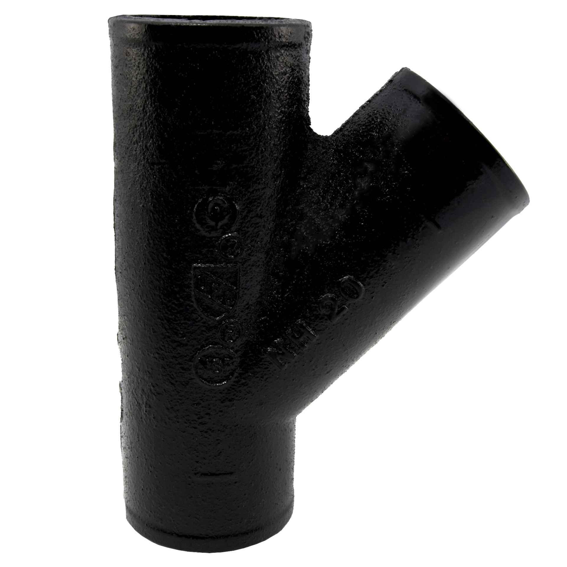 slide 4 of 6, Charlotte Pipe 2-in x 2-in Black Cast Iron Wye Pipe Fitting for DWV Applications, ASTM A74 Approved, NSF Safety Listed, 1 ct