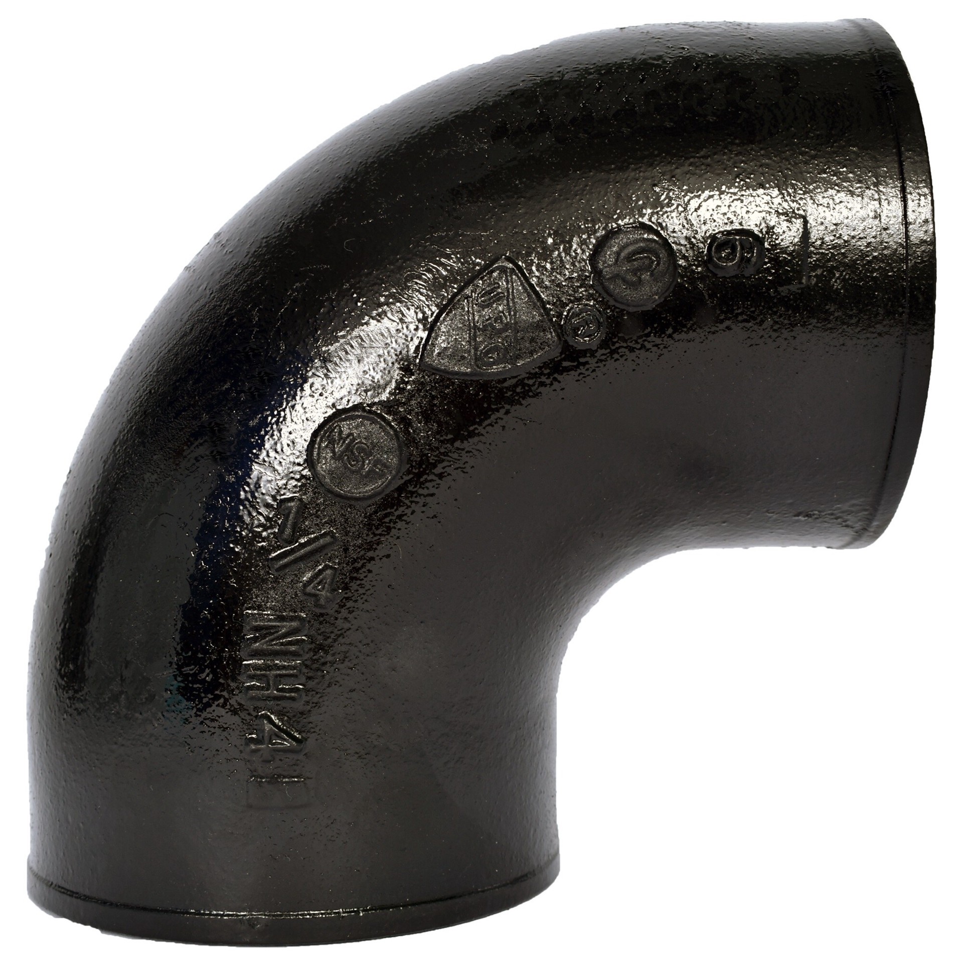 slide 3 of 6, Charlotte Pipe 1-1/2-in x 1-1/2-in dia x 90-Degree Cast Iron No Hub Quarter Bend Cast Iron Fitting, 1 ct