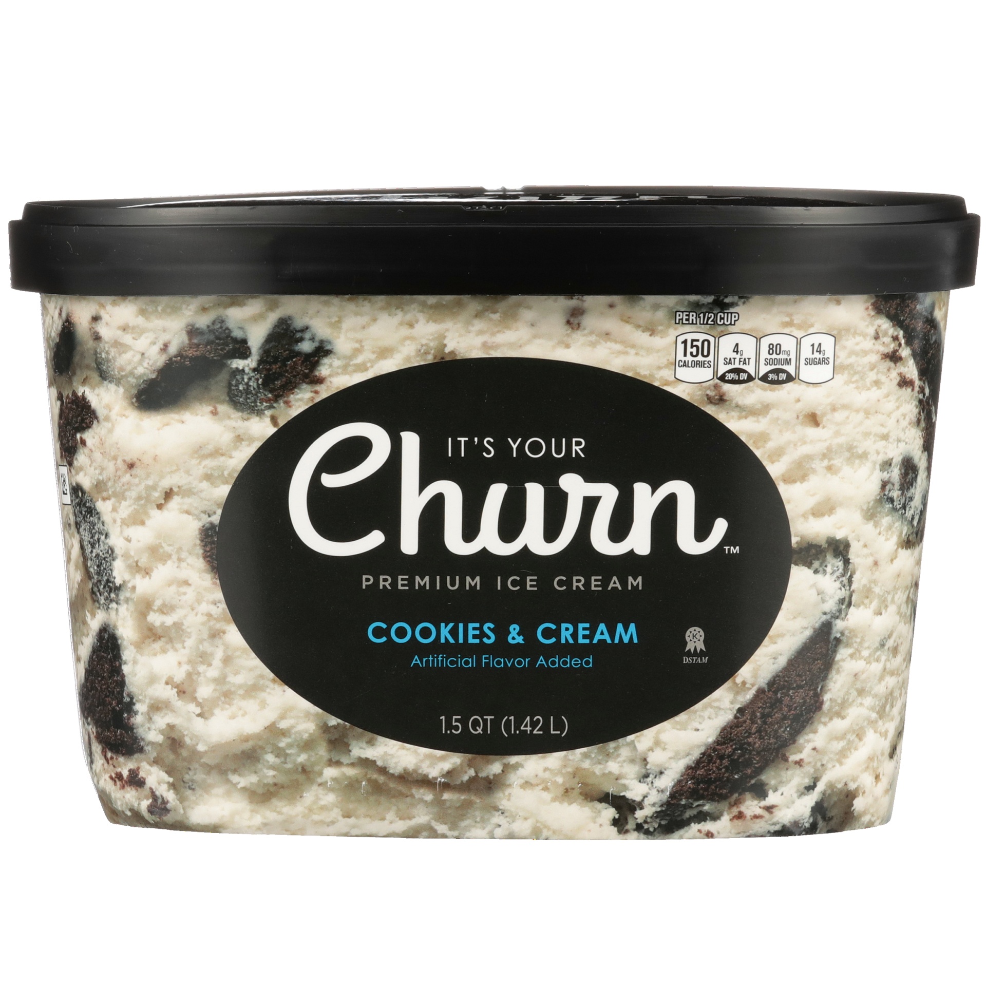 slide 1 of 6, It's Your Churn Cookies & Cream Premium Ice Cream, 1.5 qt