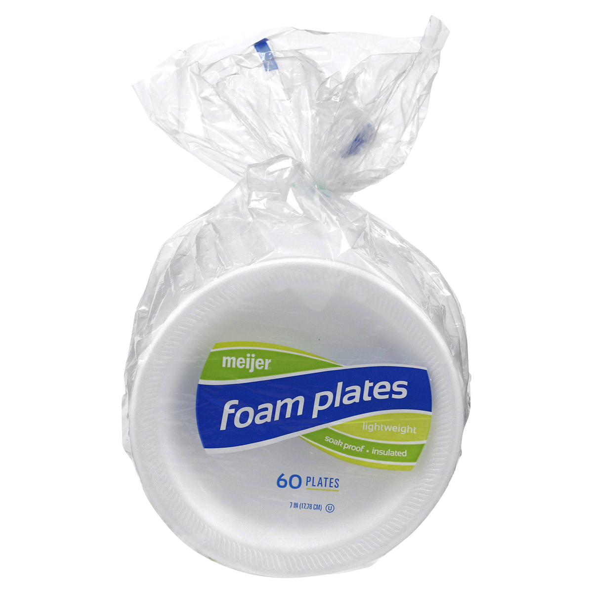 slide 1 of 1, Meijer Foam Snack Plate, 60 ct