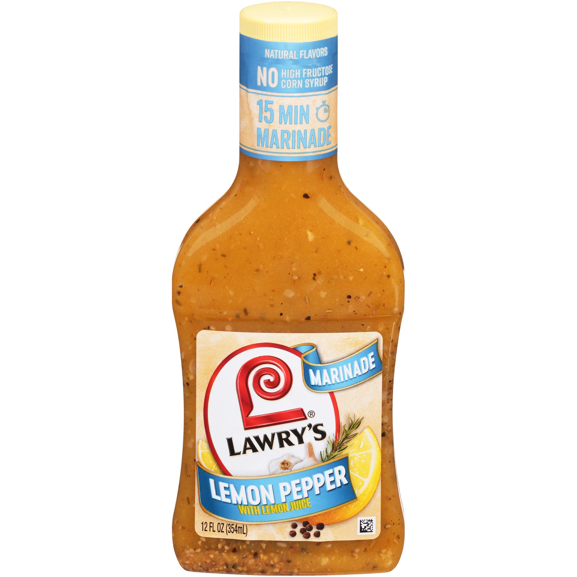 slide 1 of 8, Lawry's Marinade Lemon Pepper, 12 fl oz