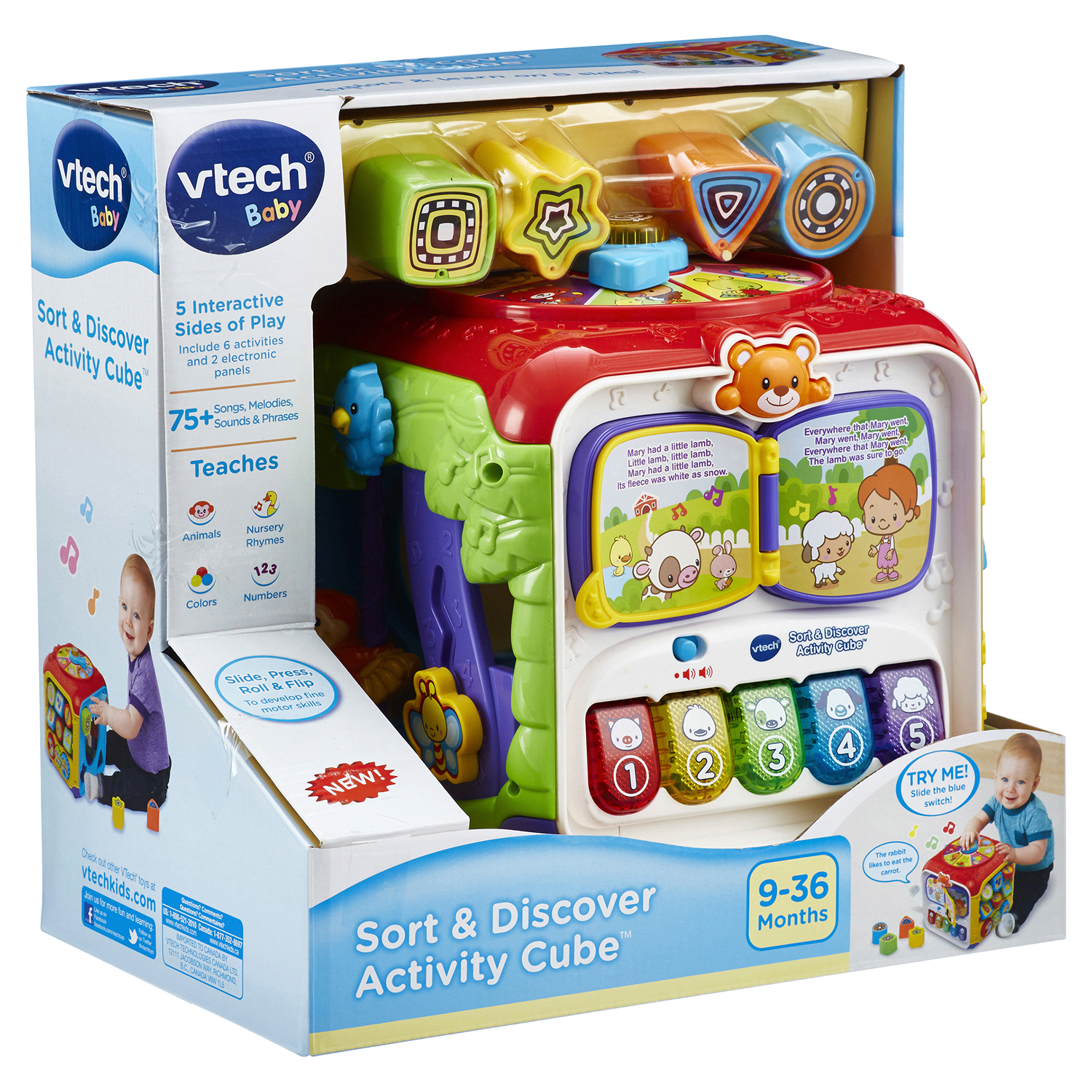 slide 3 of 3, VTech Sort & Discover Activity Cube, 1 ct