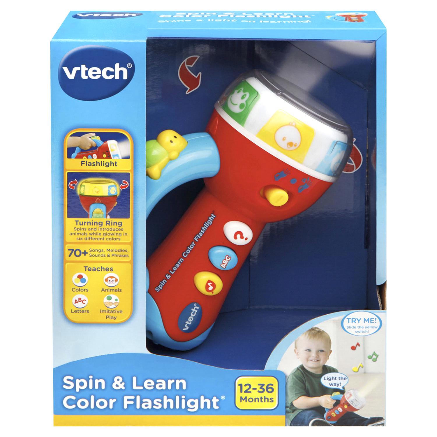 slide 1 of 2, VTech Spin & Learn Color Flashlight, 1 ct
