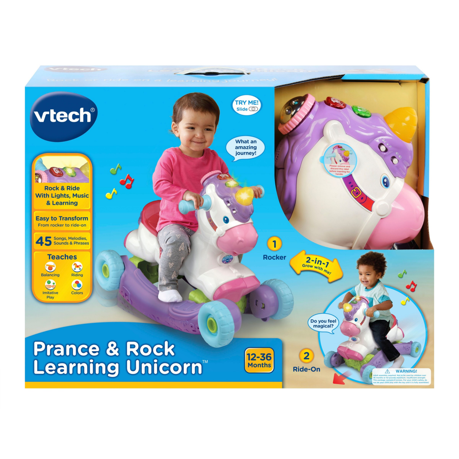 slide 3 of 3, VTech Prance And Rock Learning Unicorn, 1 ct