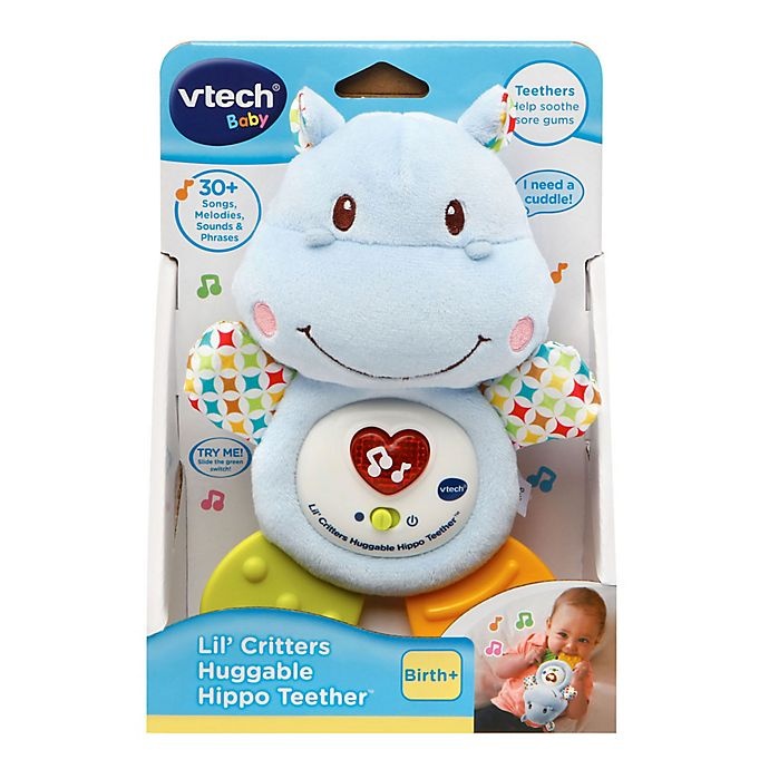 slide 4 of 4, VTech Lil Critters Huggable Hippo Teether, 1 ct