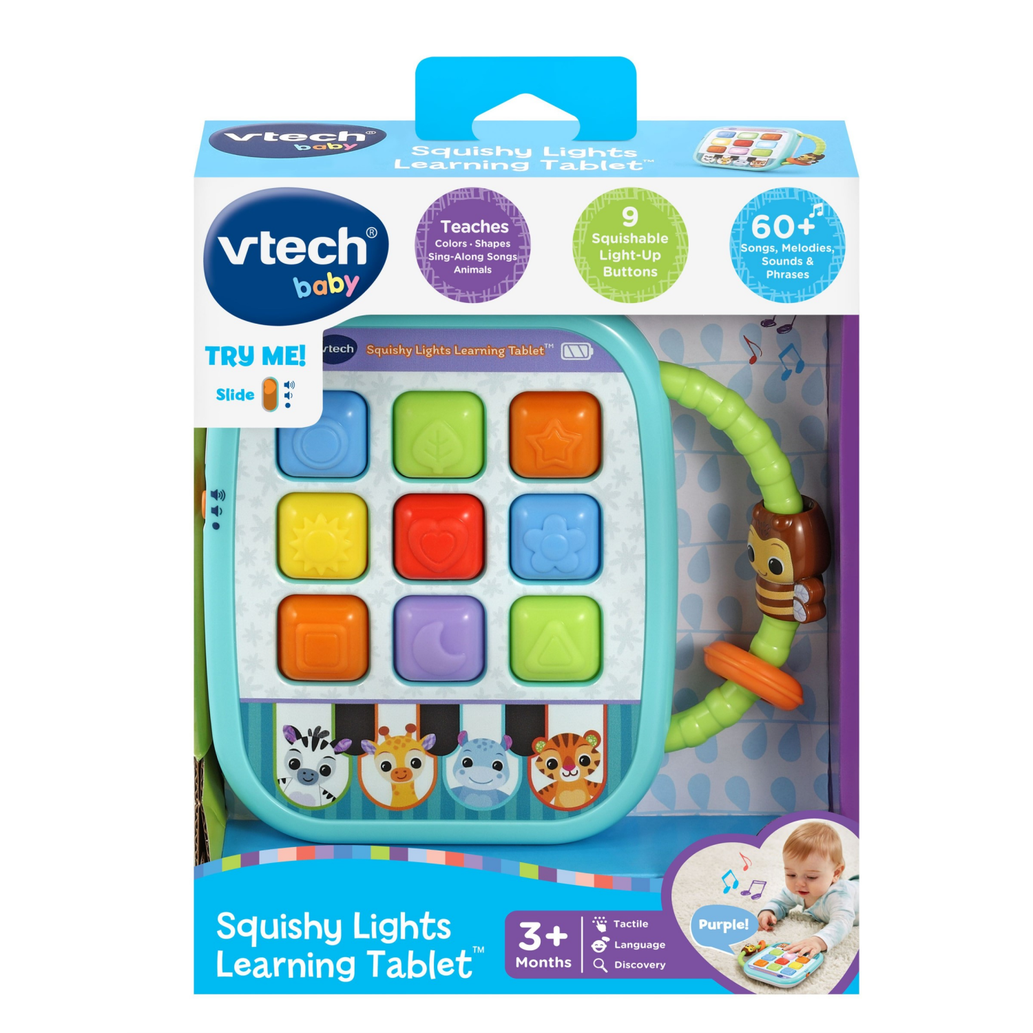 slide 3 of 3, Vtech Squishy Lights Learning Tablet, 1 ct