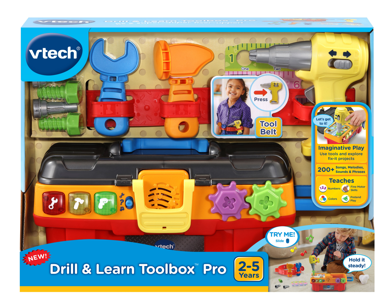 slide 1 of 5, VTech Drill andLearn Toolbox, 1 ct