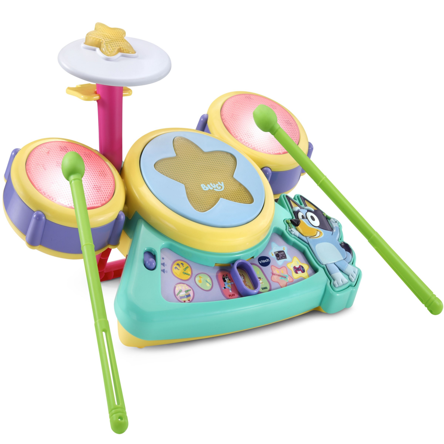 slide 4 of 5, VTech Bluey Drum Set, 1 ct