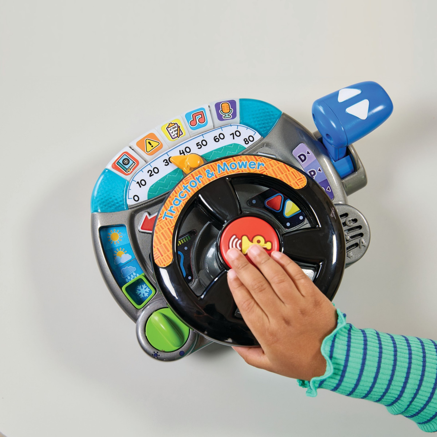 slide 3 of 5, VTech Get Growing Tractor & Mower Ride-On, 1 ct