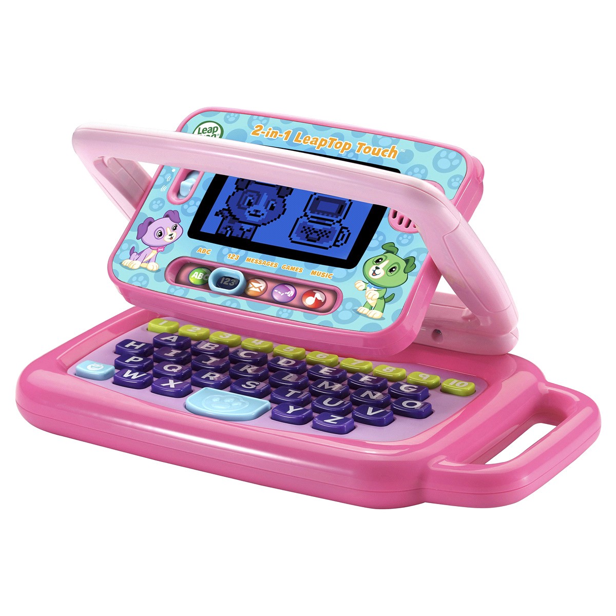 slide 5 of 5, LeapFrog 2-in-1 LeapTop Touch - Pink, 1 ct