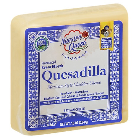 slide 1 of 1, Nuestro Queso Talavera Quesadilla Cheese, 10 oz