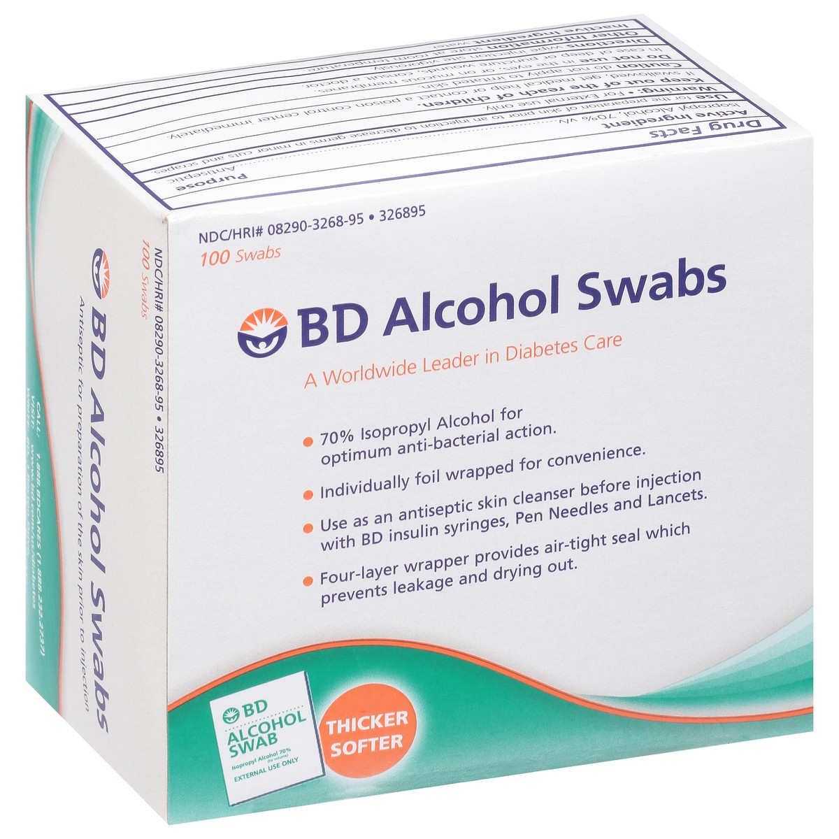slide 2 of 9, BD Alcohol Swabs, 100 ct