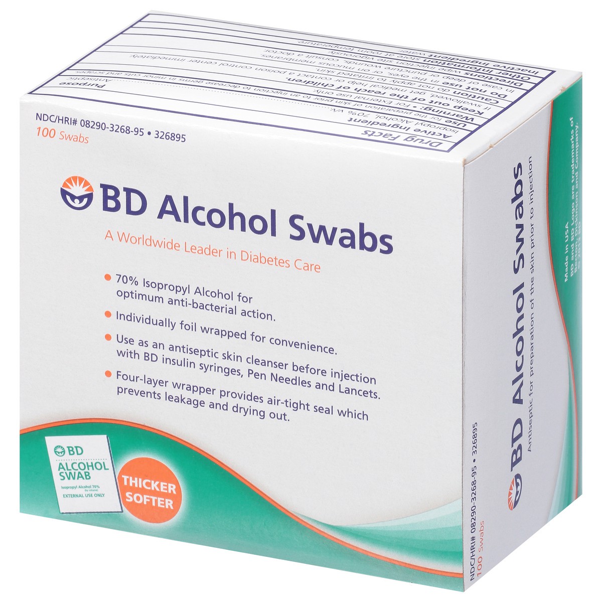slide 3 of 9, BD Alcohol Swabs, 100 ct