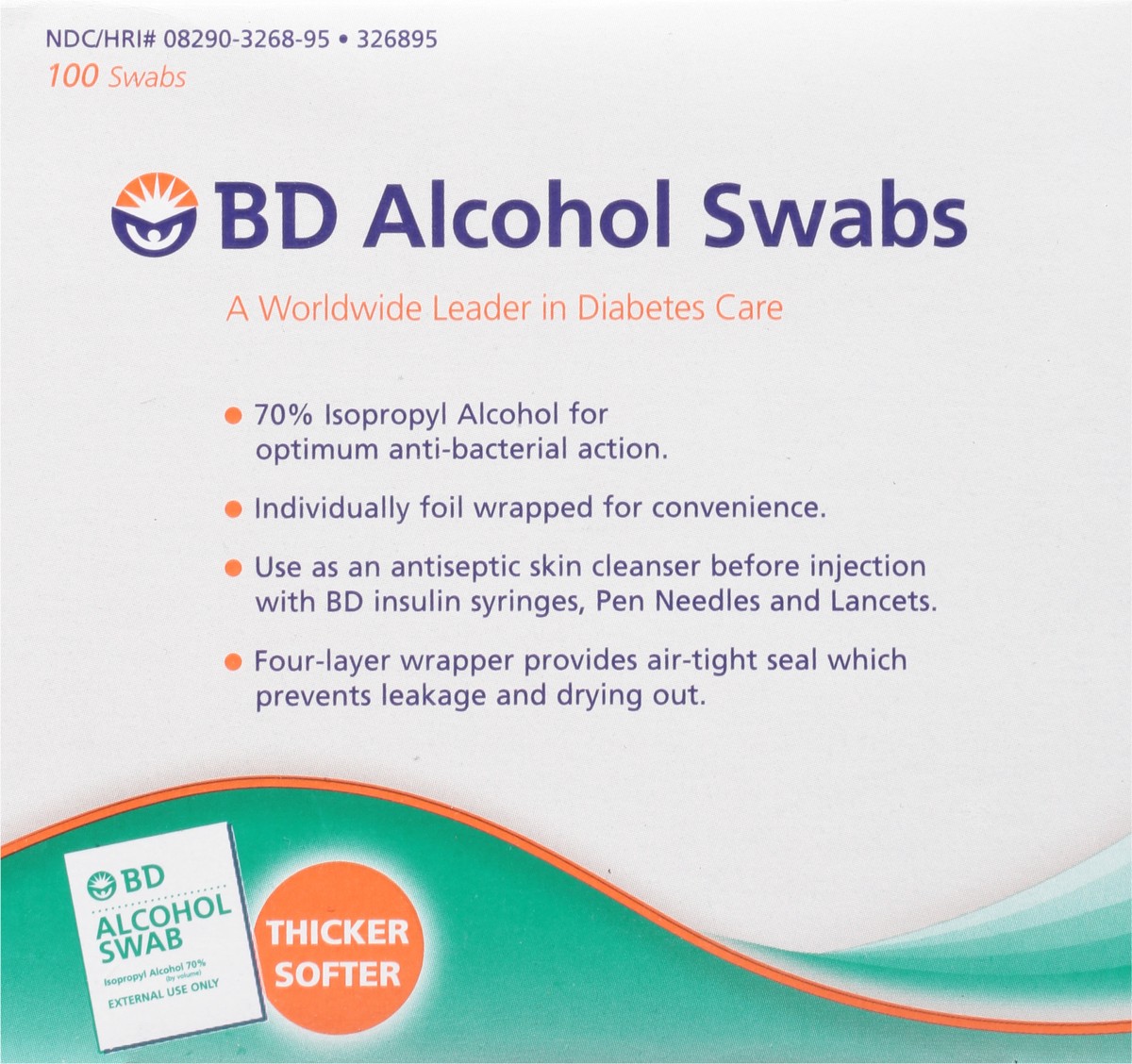 slide 6 of 9, BD Alcohol Swabs, 100 ct