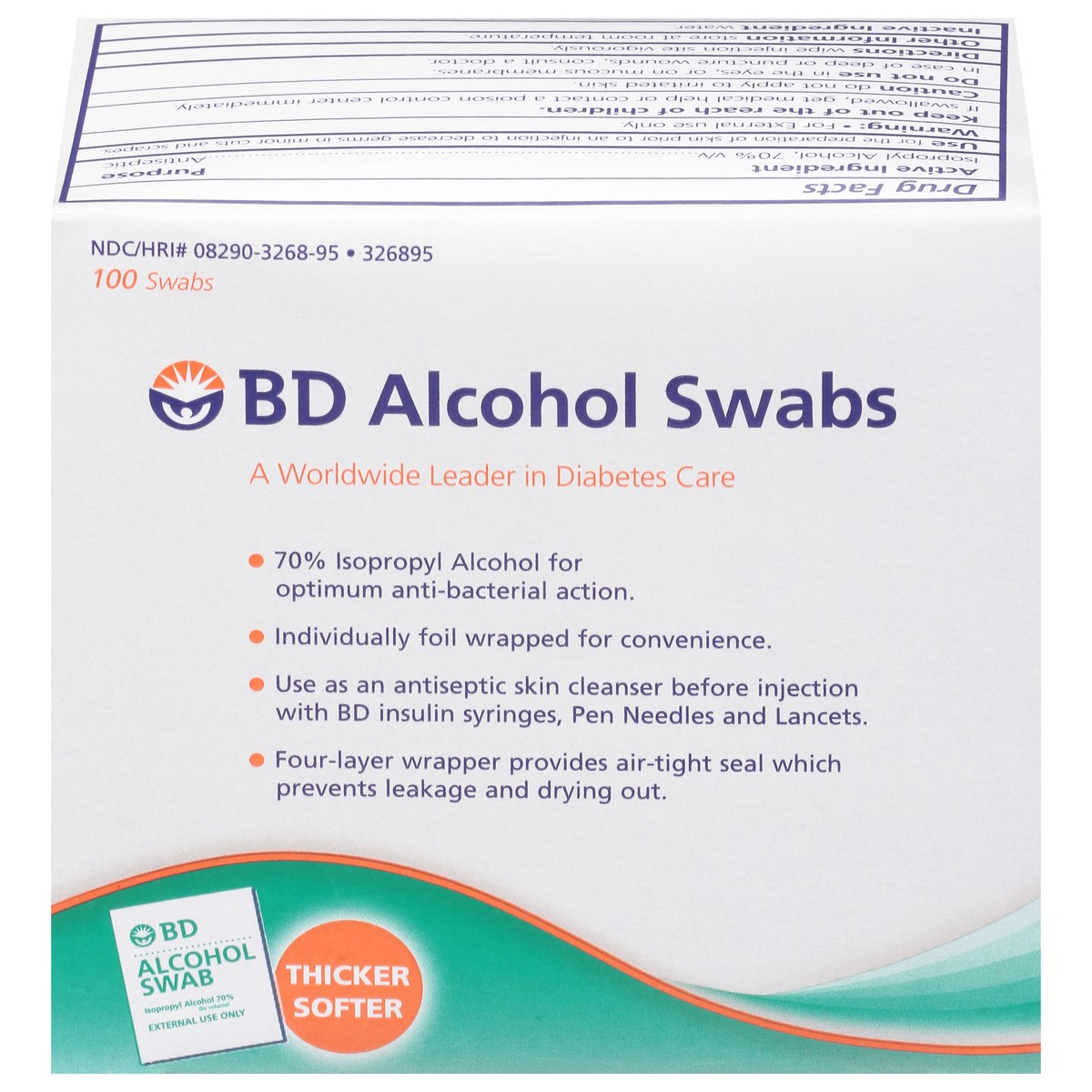slide 1 of 9, BD Alcohol Swabs, 100 ct