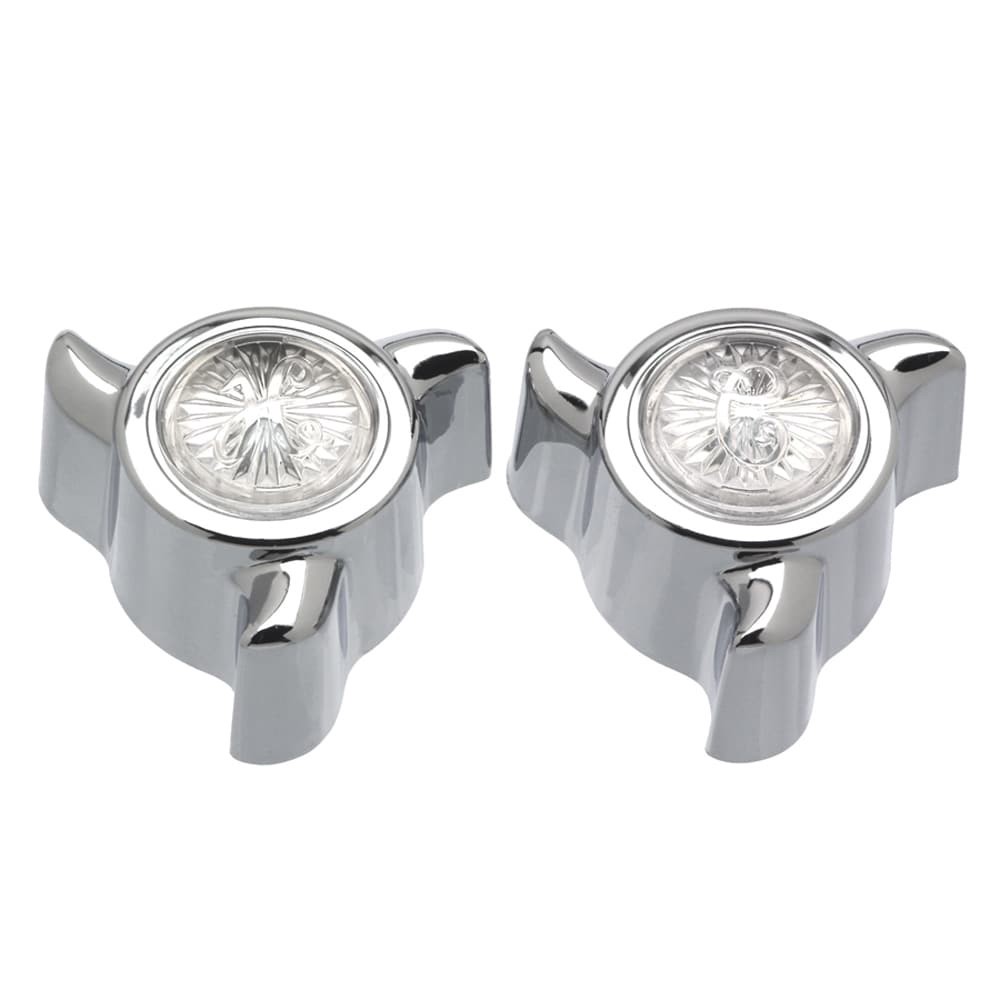 slide 1 of 4, Danco Chrome 2-Handle Knob Bathroom Sink Faucet Handle 2-Pack, 1 ct