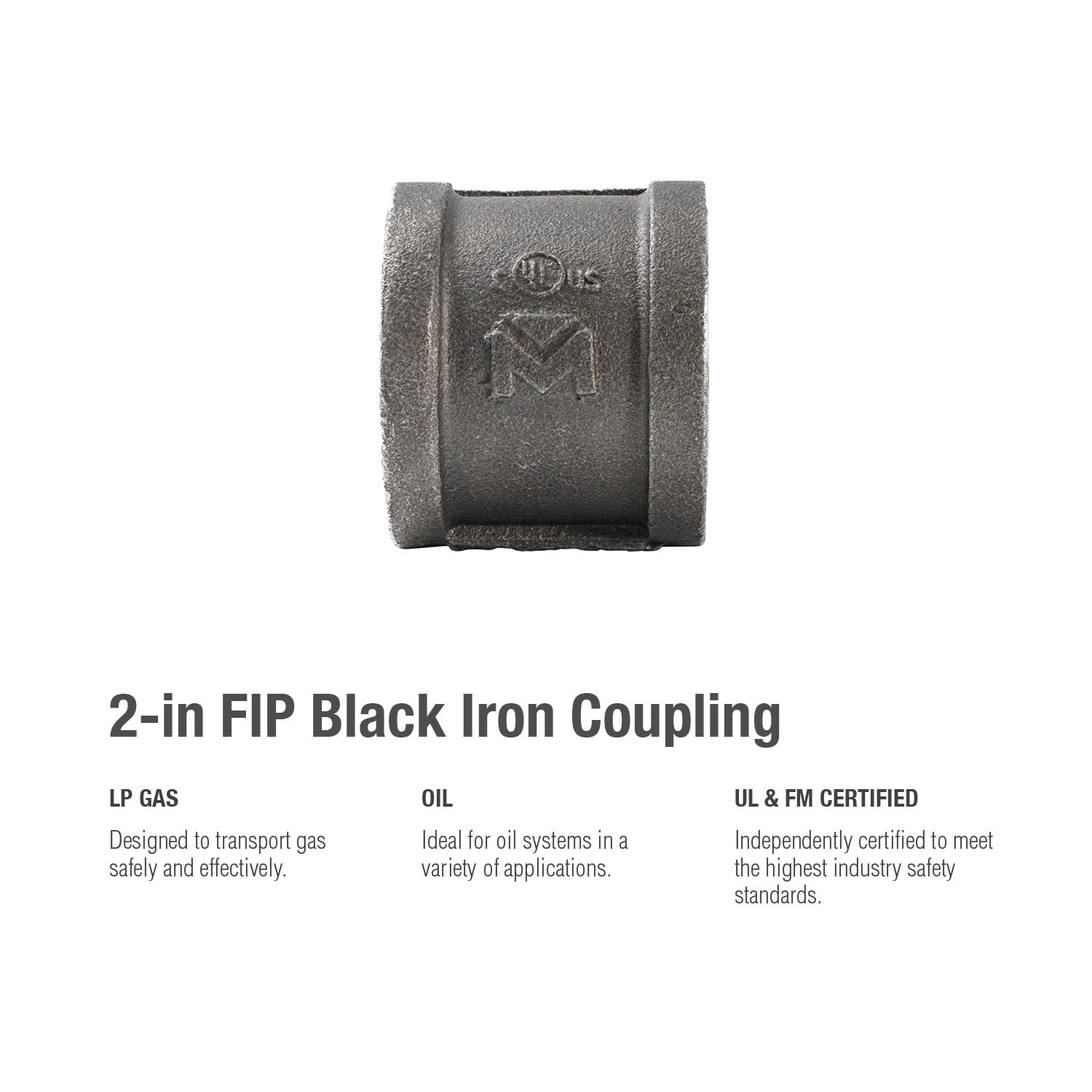 slide 5 of 5, RELIABILT 2-in Black Coupling, 1 ct