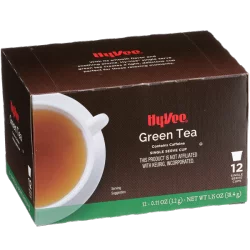 Hy-vee Green Tea Single Serve Cups - 1.35 oz