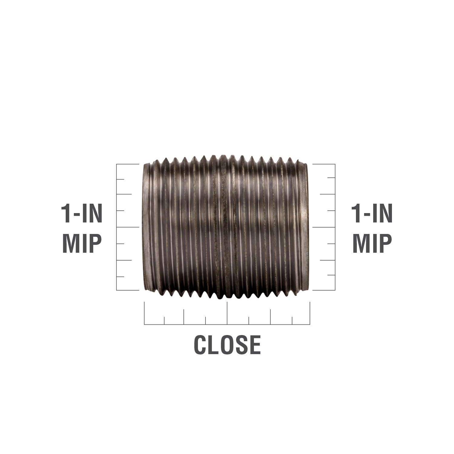 slide 3 of 6, RELIABILT 1-in x Close Black Nipple, 1 ct