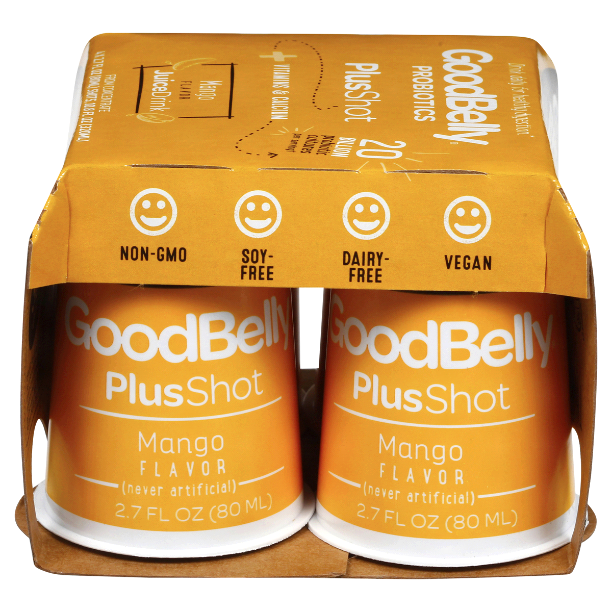 slide 4 of 8, GoodBelly Probiotics Mango Flavor Juice Drink 4 ea, 4 ct