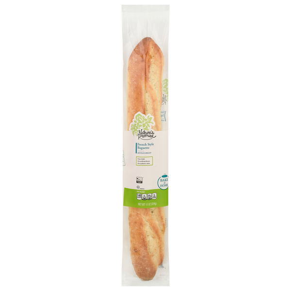 slide 1 of 1, Nature's Promise Bakery Bake at Home French Style Baguette Artisan Bread, 11 oz