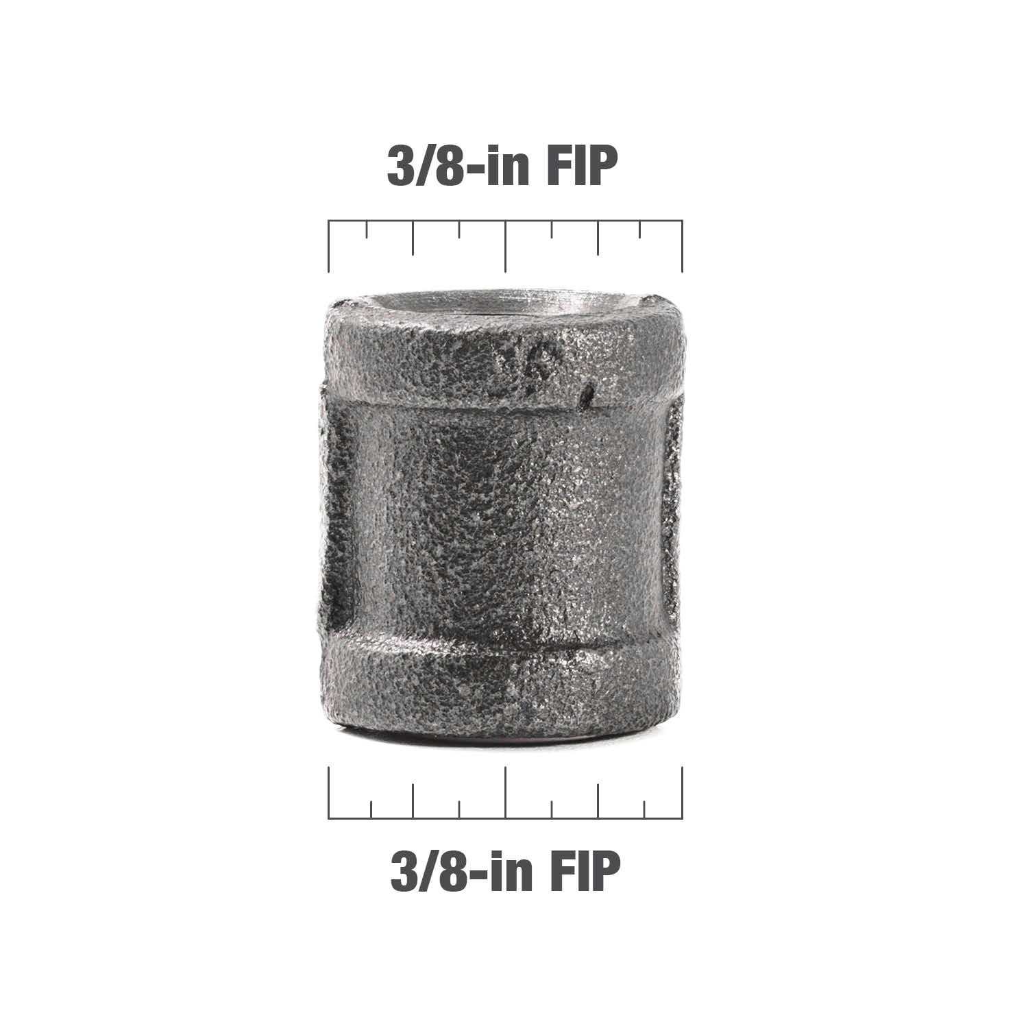 slide 4 of 5, RELIABILT 3/8-in Black Iron Coupling Fitting, 1 ct