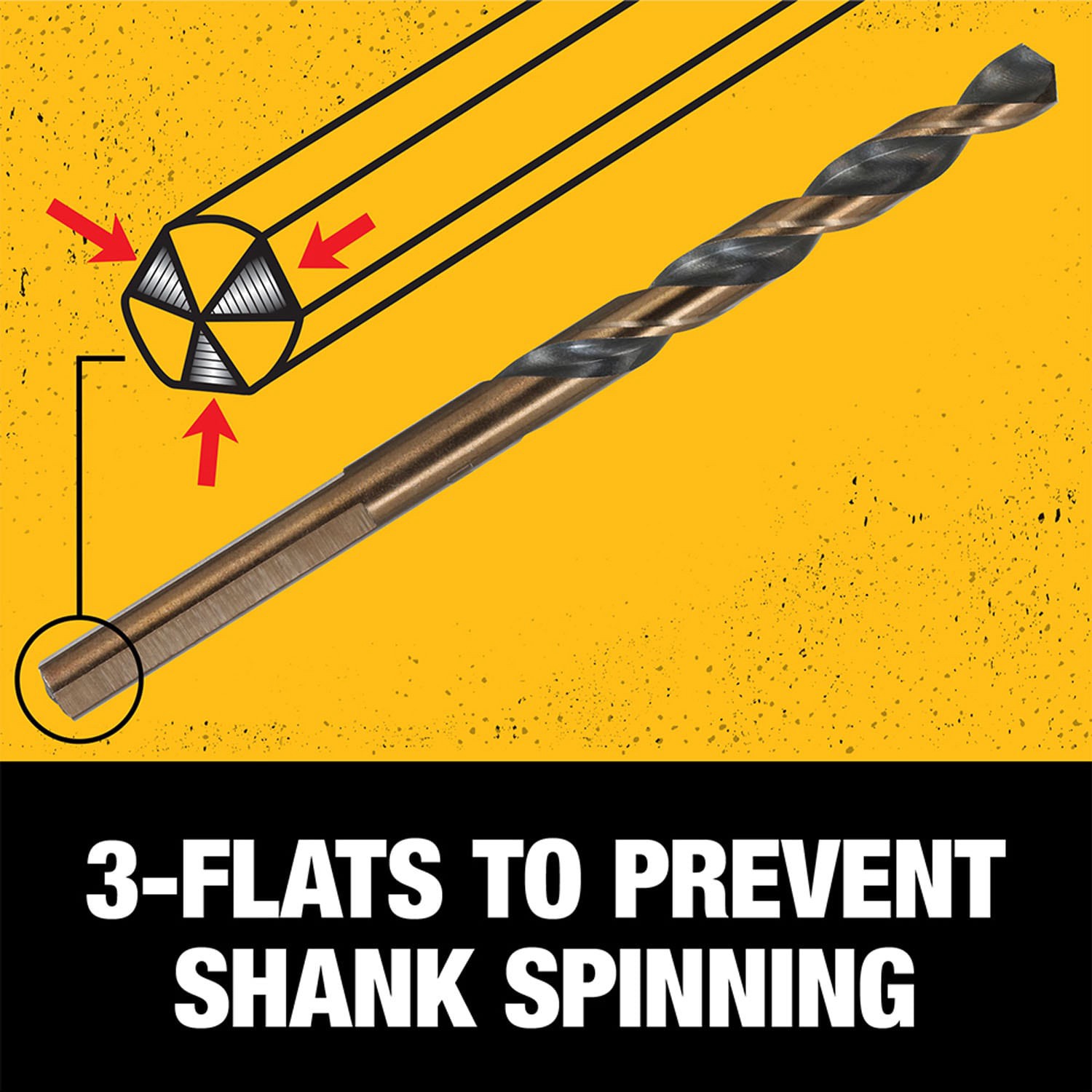 slide 6 of 6, DEWALT 25/64-in x 5-3/16-in Black and gold coated HSS Jobber length Twist Drill Bit, 1 ct