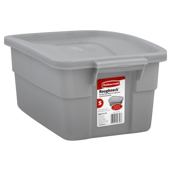 slide 1 of 1, Rubbermaid Roughneck Storage Tote, 3 Gallons, 1 ct